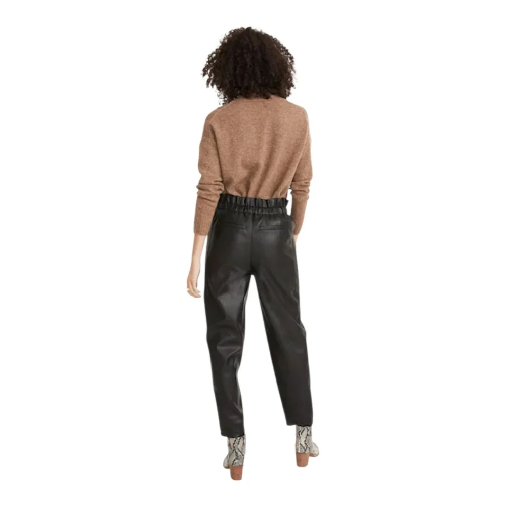 NEW Madewell Vegan Leather Pull-On Paperbag Pants - Picture 5 of 7